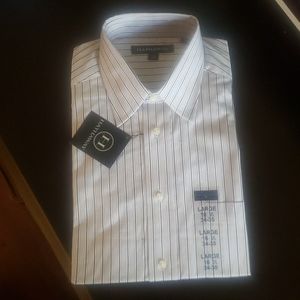 Mens Dress shirt grey with strips